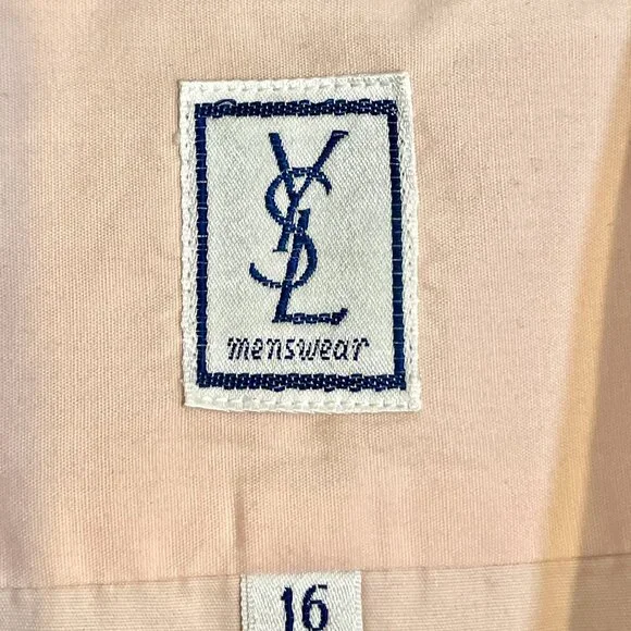 YSL Vintage Pink Oxford Dress Shirt - Picture 3 of 6
